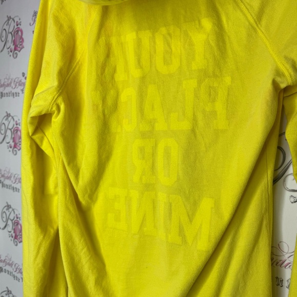 Victoria secret pink sweater pullover your place or mine yellow white pink 2 way - Picture 12 of 15